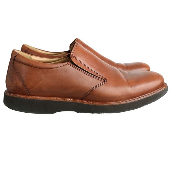 Mens Brown Samual Hubbard Leather Slip On Loafers - US 10 main image 3